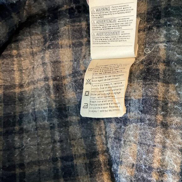 Vintage Carhartt Blanket Lined Jacket Mens M Denim Hooded Buffalo Plaid J139 DST - Picture 15 of 16